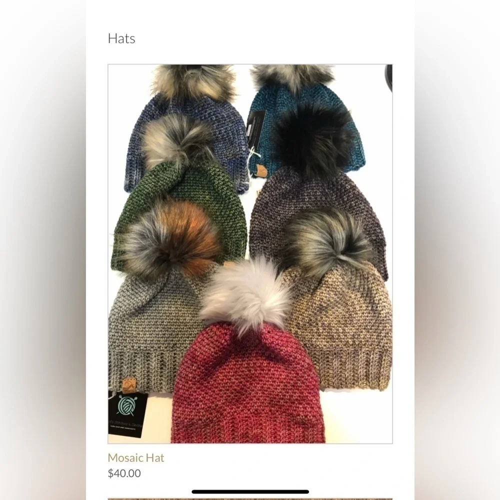 NWT Staci’s Stitches 100% Merino Wool Hat